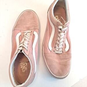 Vans Size M6.5 W8 Off the Wall Sneakers Pink Suede Low Lace Up Skate